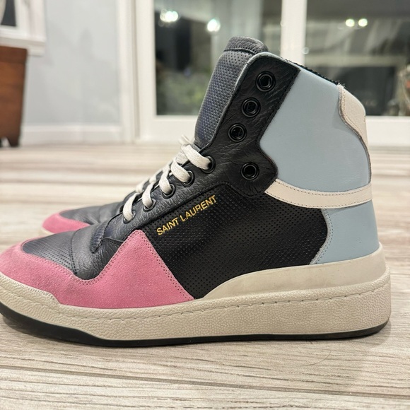 SAINT LAURENT High Top Tennis Shoes Size 7.5 - Picture 14 of 14